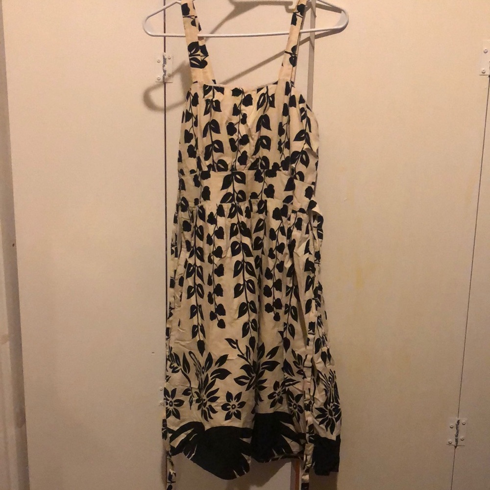 Floral Black and Cream Women's Dress